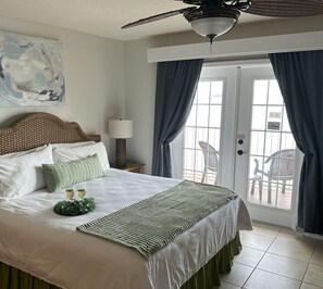 Premium bedding, down comforters, individually furnished