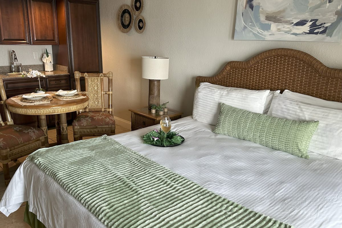 2 bedrooms, premium bedding, down comforters, individually furnished