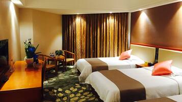 Premium bedding, down duvets, in-room safe, desk