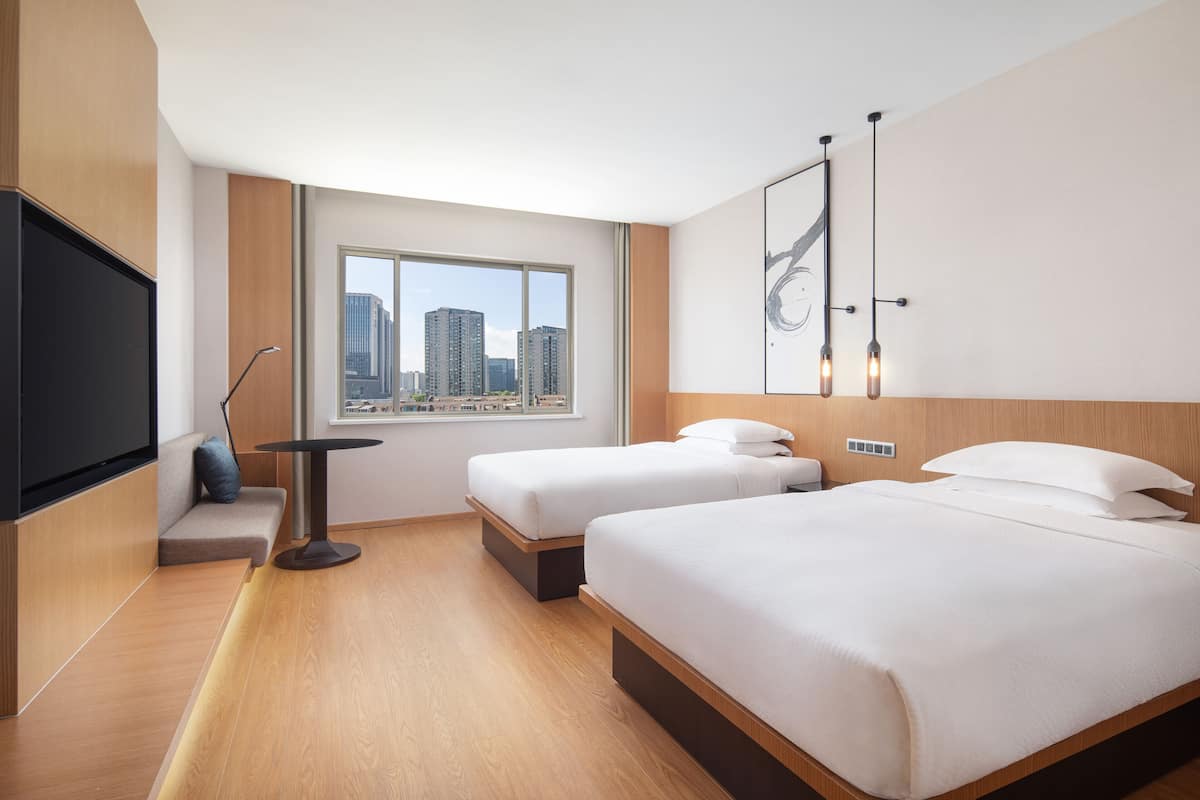 Chambre Deluxe, 2 lits une place, vue ville | Vue sur la ville