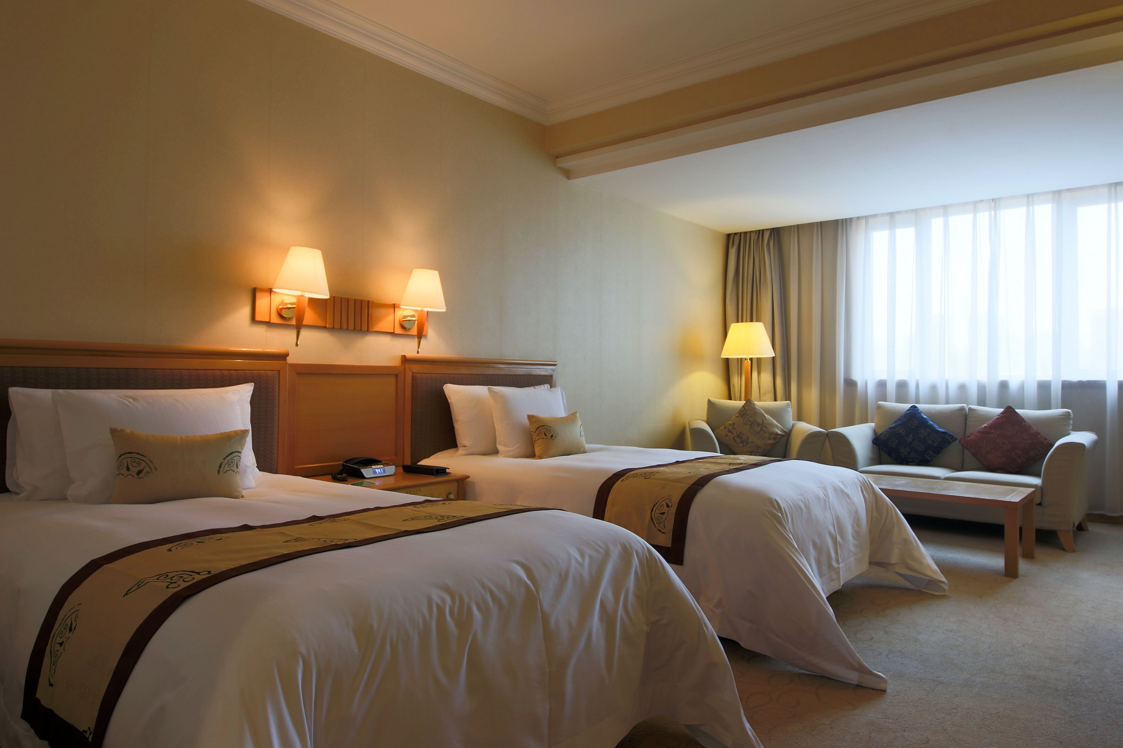 standard twin room | in-room safe, desk, soundproofing, iron/ironing board