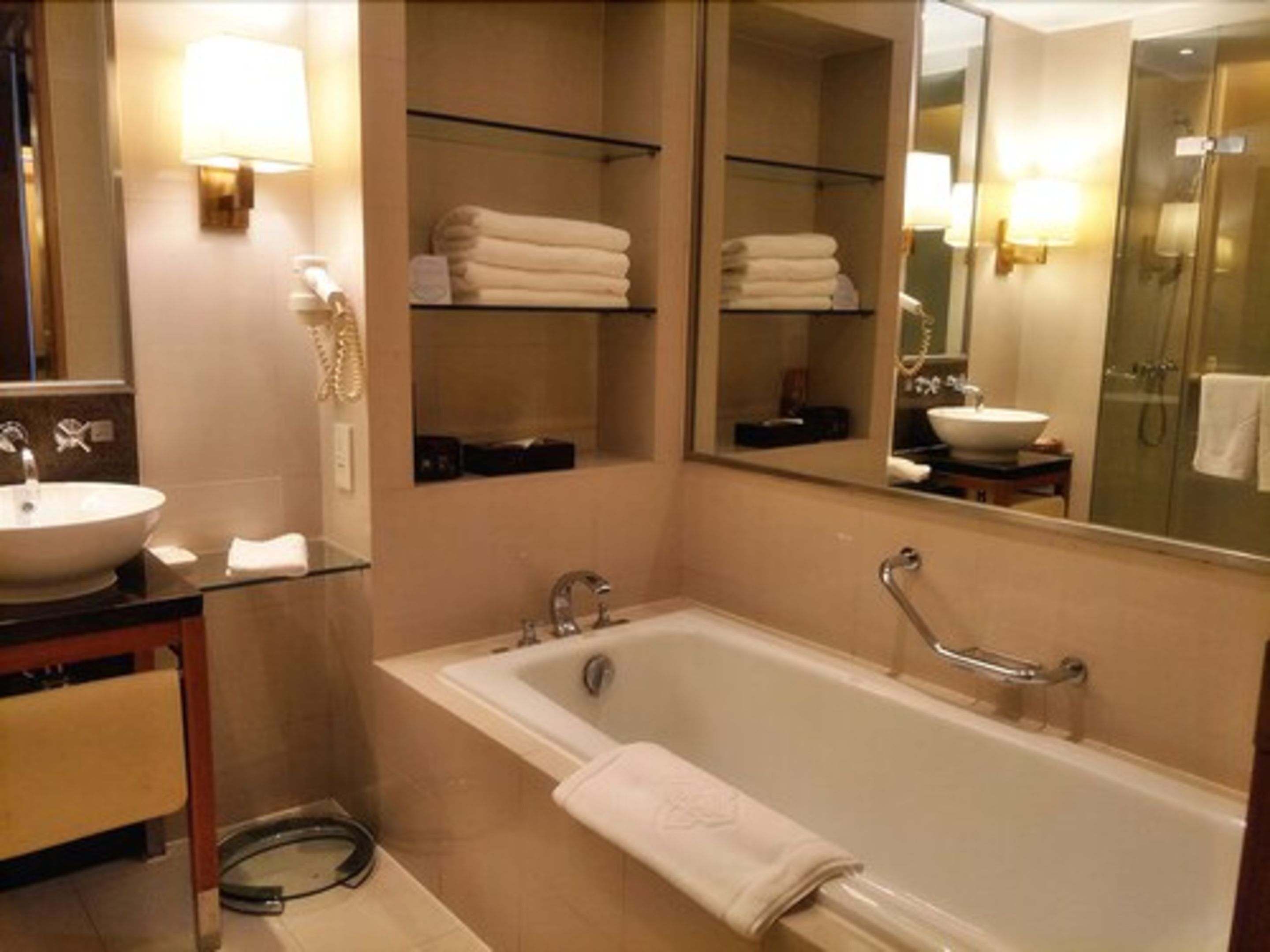 business room, garden view | bathroom | separate bathtub and shower, deep-soaking bathtub, free toiletries