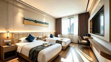Minibar, high-speed internet, alarm clocks