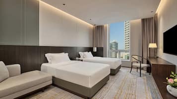 Business Double Room, Multiple Beds | Down duvets, blackout curtains, free WiFi, bed sheets