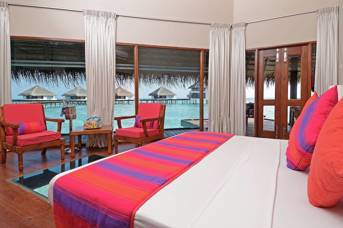 Vila, sobre a água (Sunset) | 1 quarto, frigobar, cofres nos quartos, individualmente mobiliados