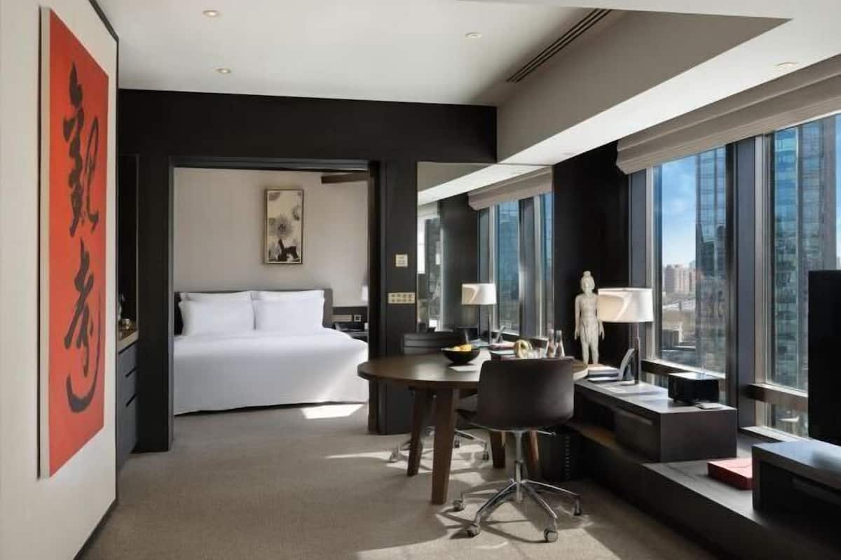 1 slaapkamer, luxe beddengoed, een minibar, een kluis op de kamer