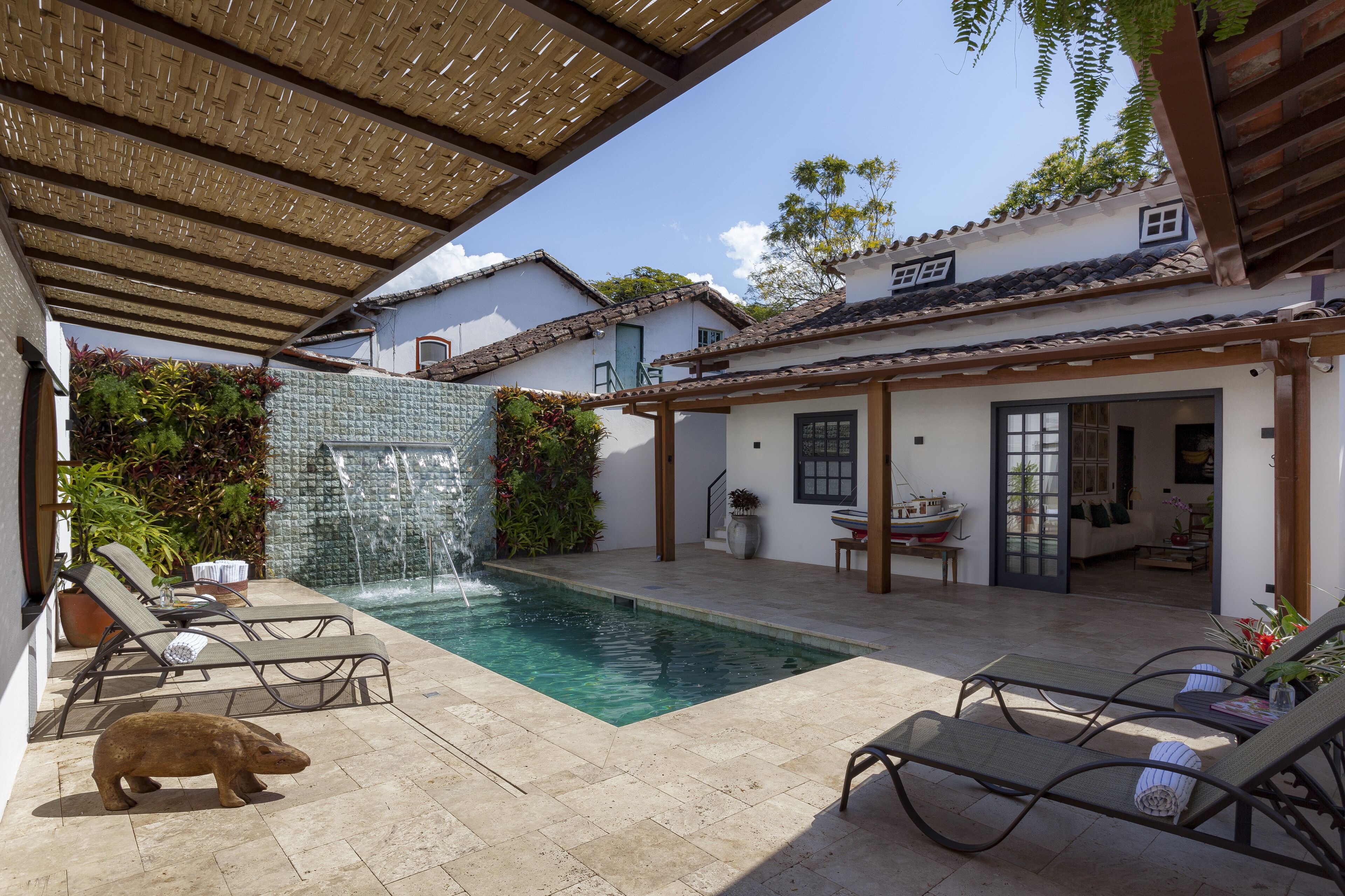 2 outdoor pools, open 1:00 PM to 8:00 PM, pool umbrellas, sun loungers