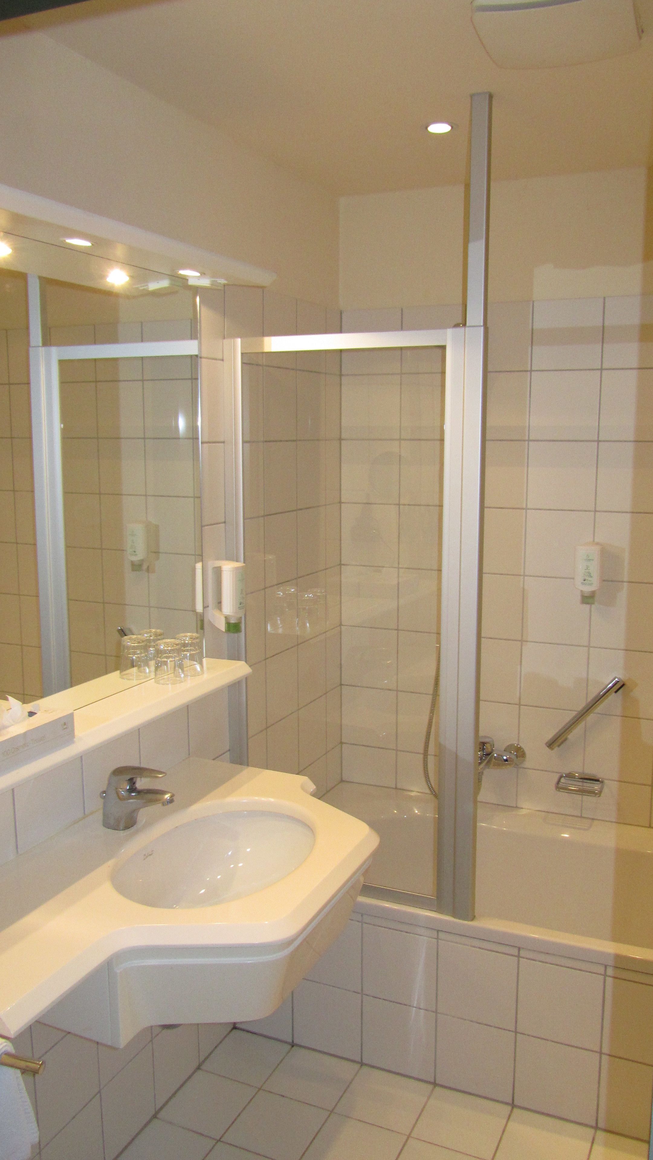 deluxe double or twin room, 1 king bed | bathroom | shower, free toiletries, hair dryer, towels