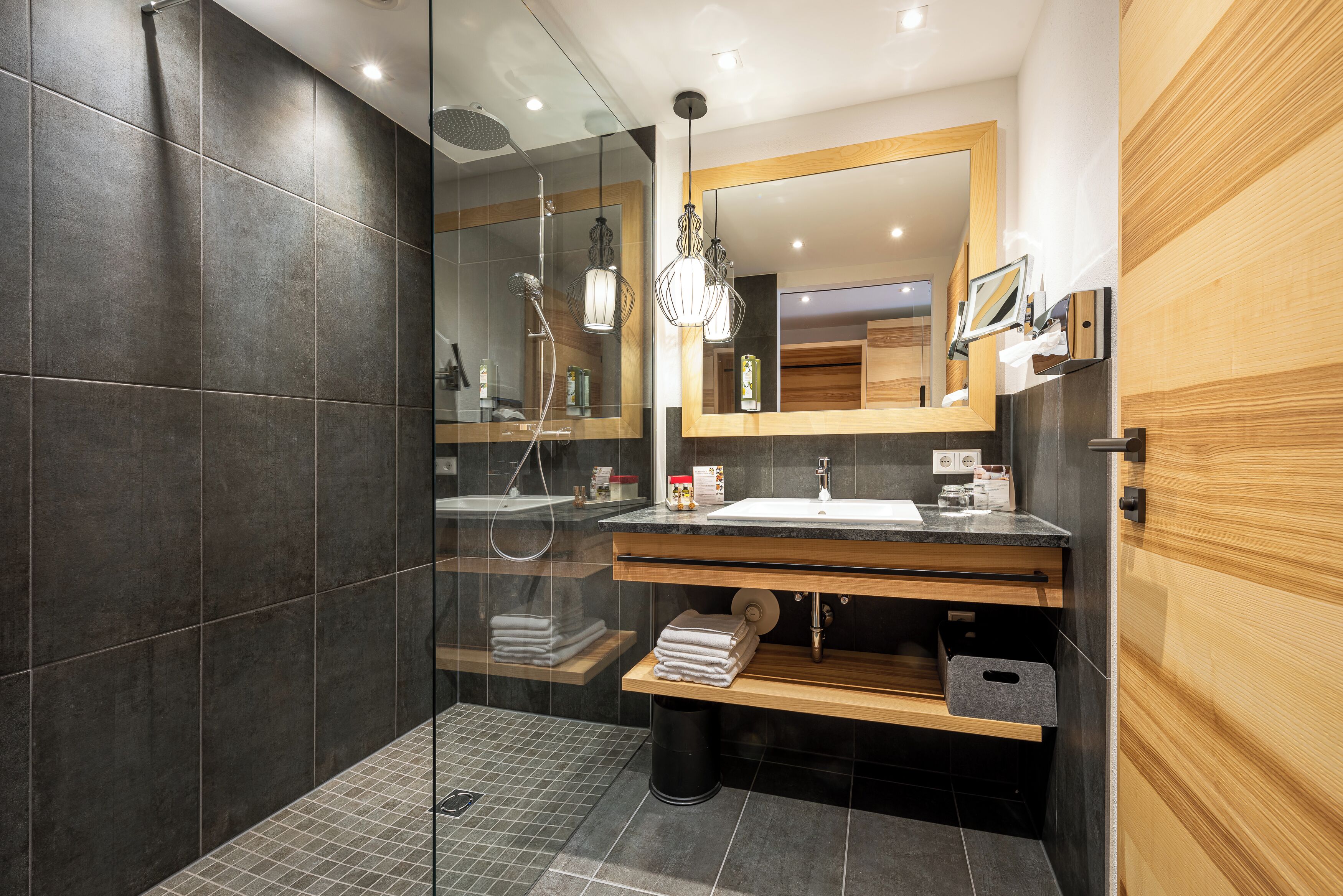 double room, balcony, mountain view | bathroom | eco-friendly toiletries, hair dryer, bathrobes, slippers