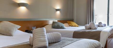 Standard Triple Room, 3 Single Beds | In-room safe, desk, blackout curtains, iron/ironing board