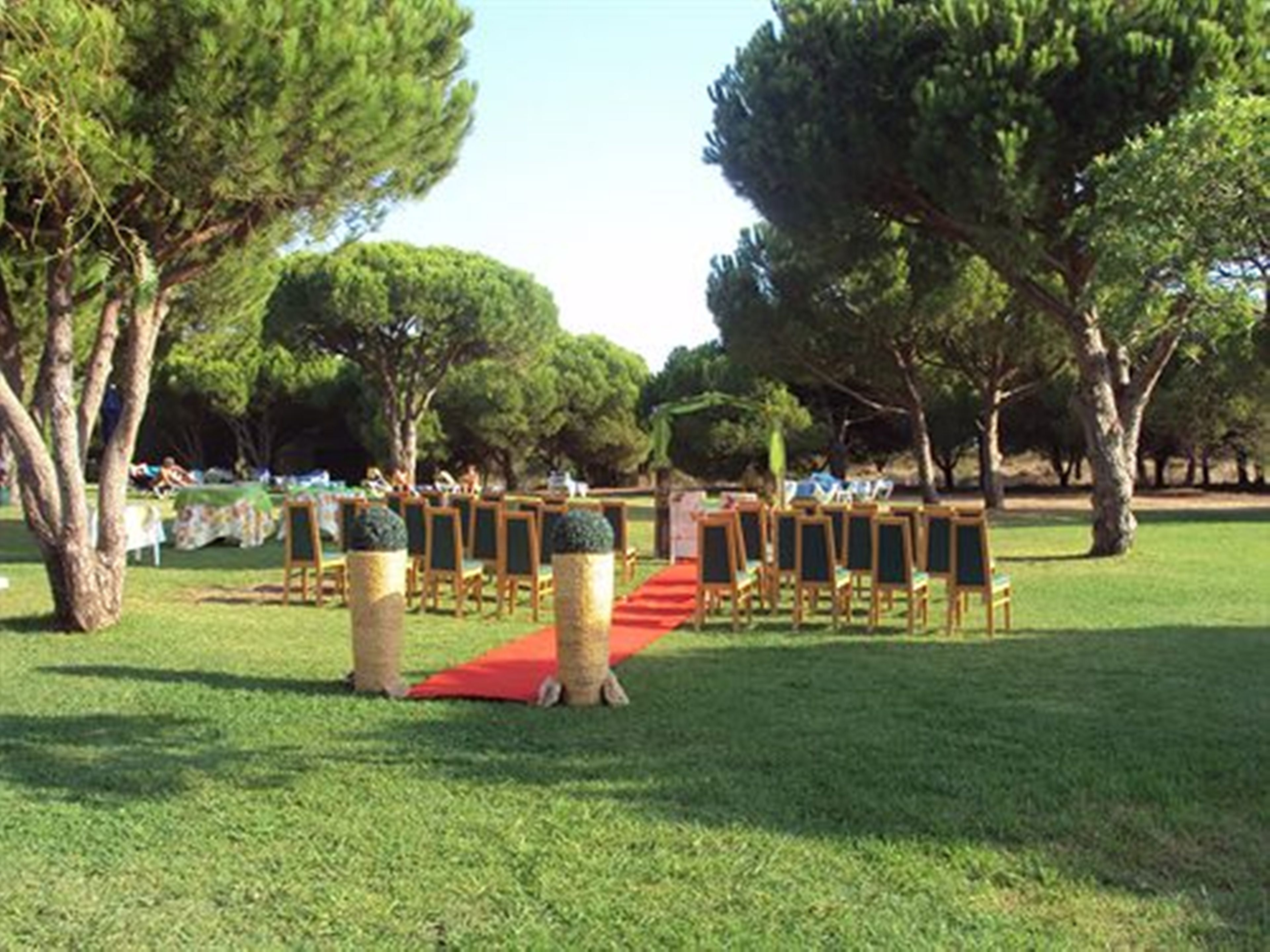 outdoor wedding area