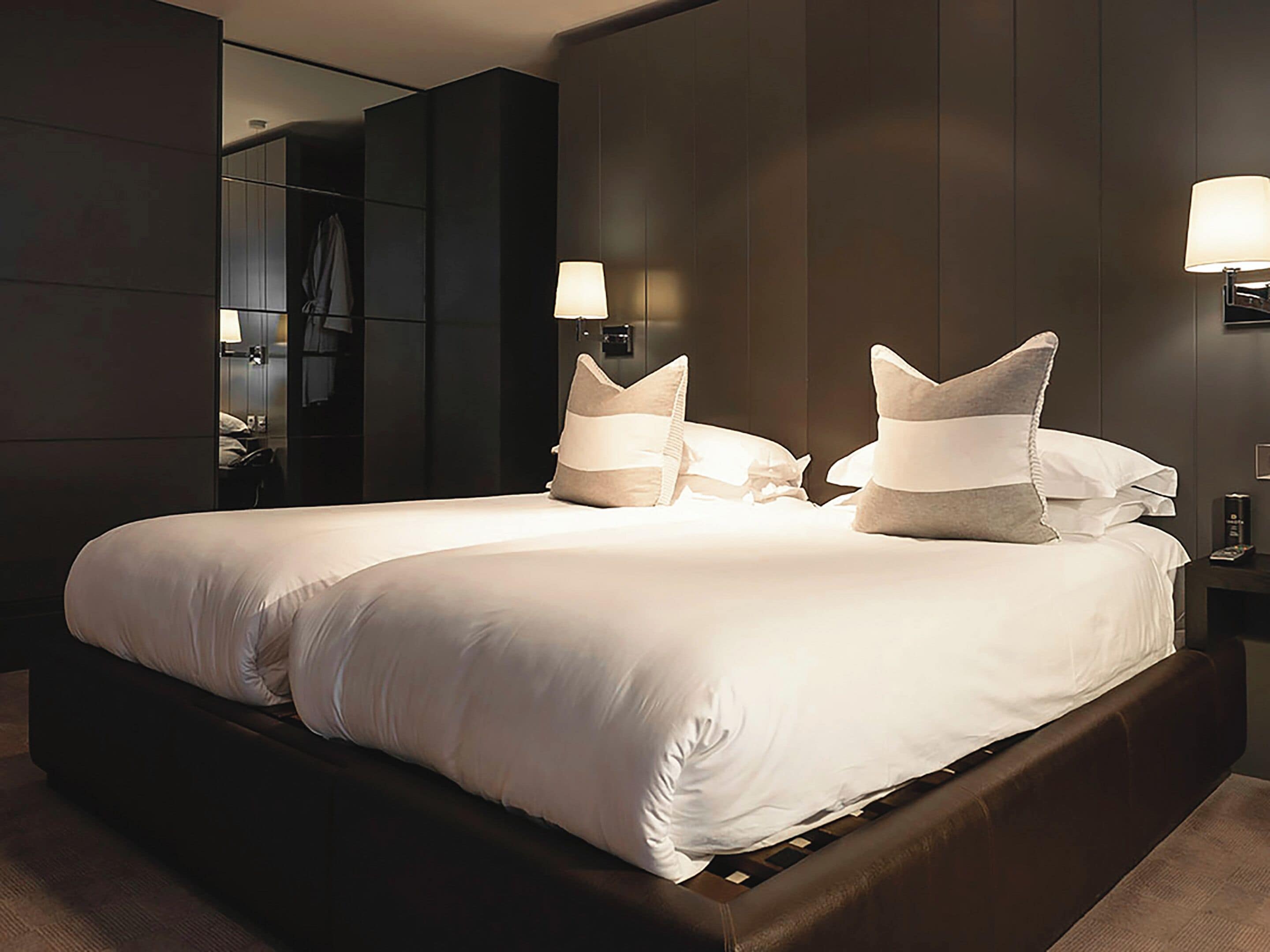 classic twin room (dakota) | premium bedding, desk, laptop workspace, iron/ironing board