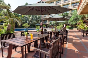 Outdoor banquet area