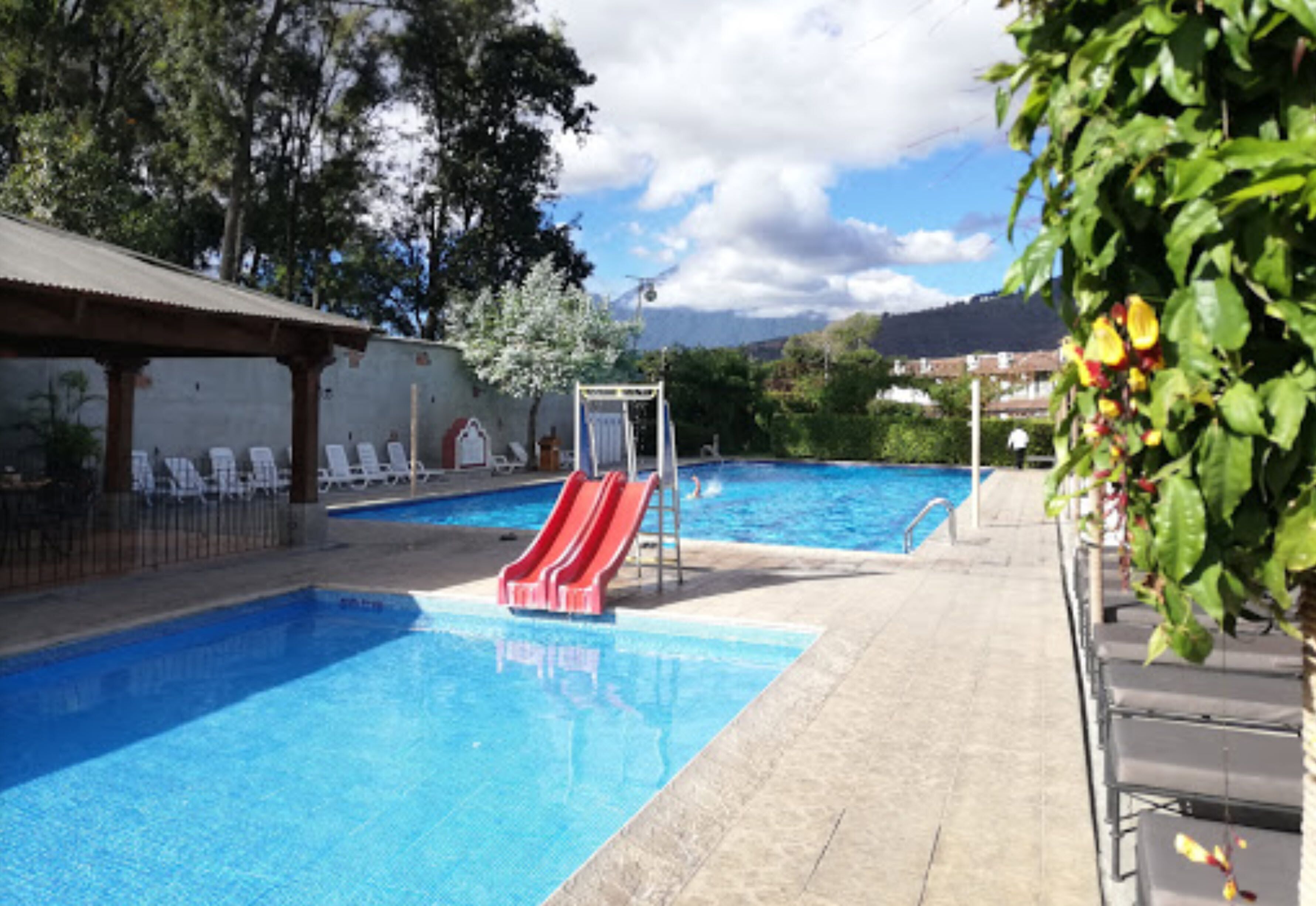 3 outdoor pools, pool umbrellas