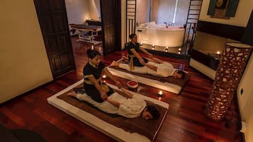 Couples treatment room(s), sauna, hot tub, body treatments, mud baths