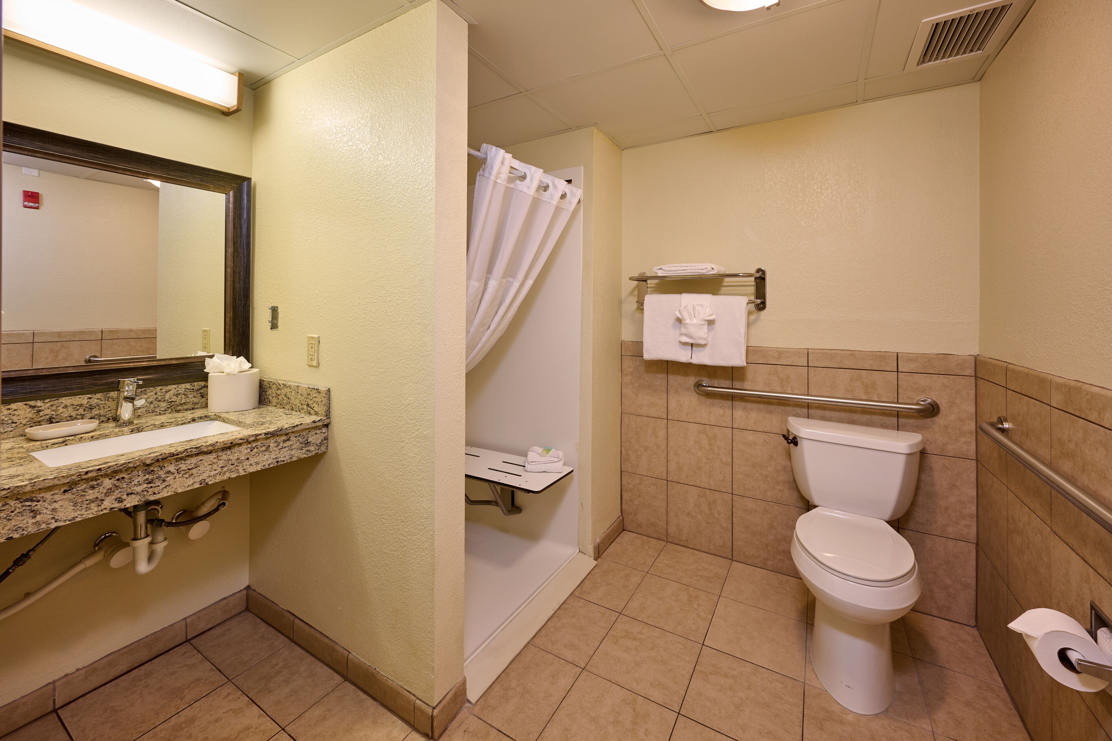 free toiletries, hair dryer, towels, soap