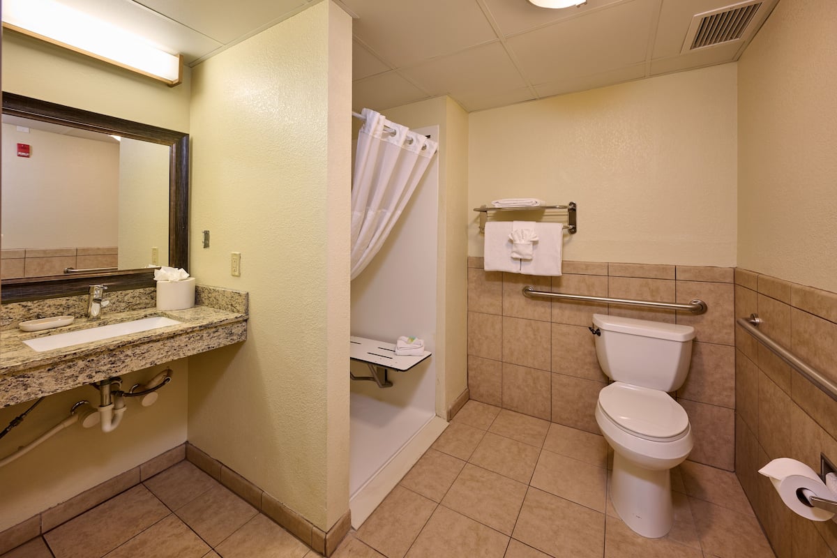 free toiletries, hair dryer, towels, soap