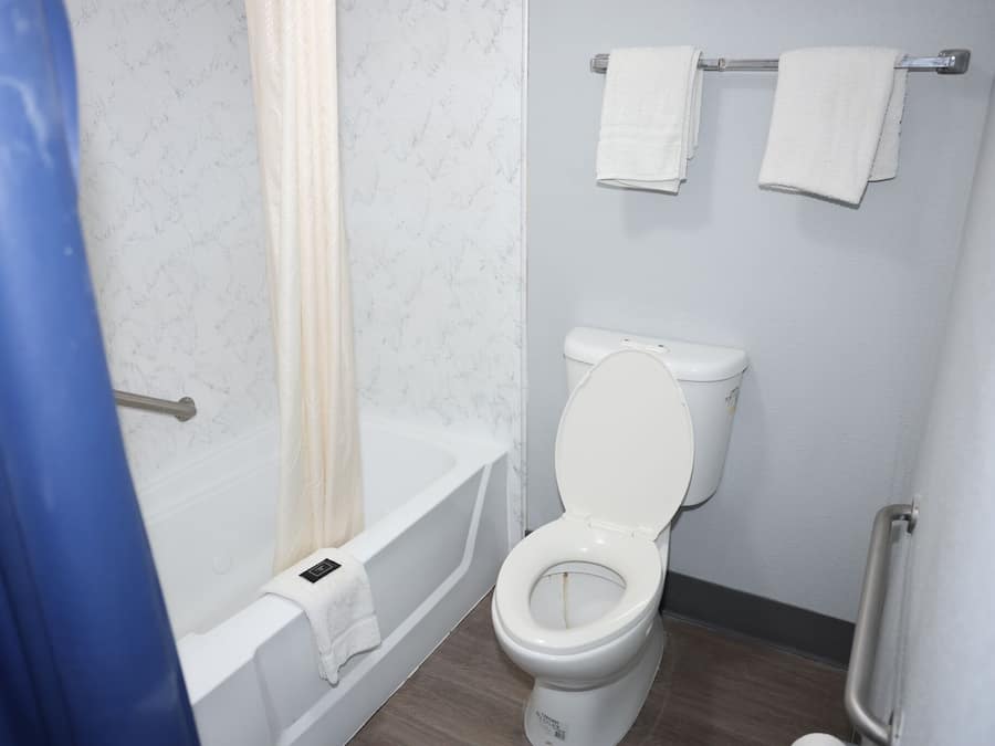Serviettes fournies, savon, shampoing, papier toilette