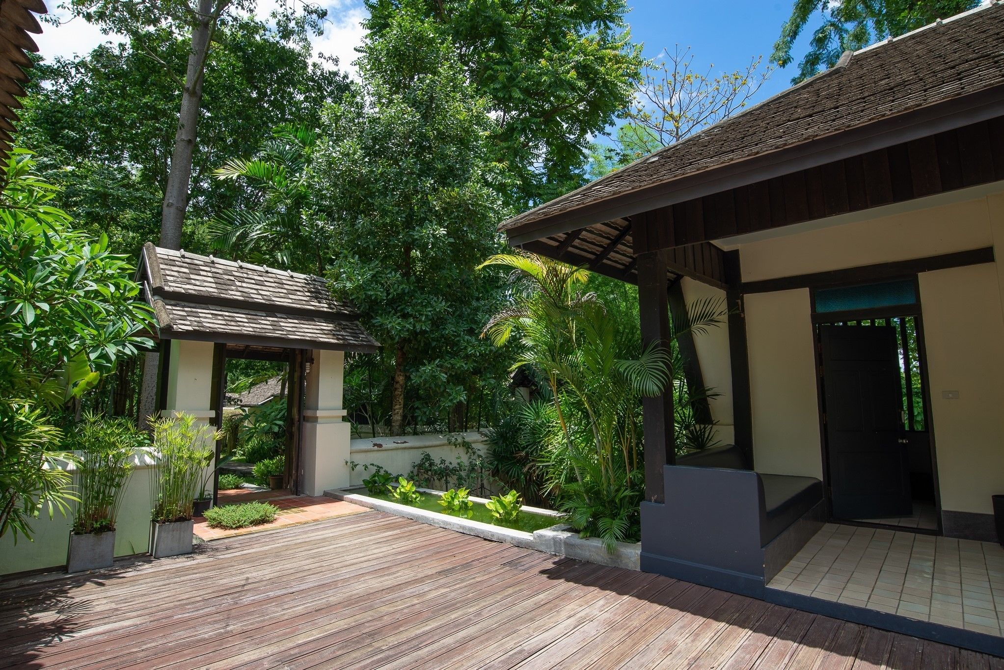 family villa, pool view | water view