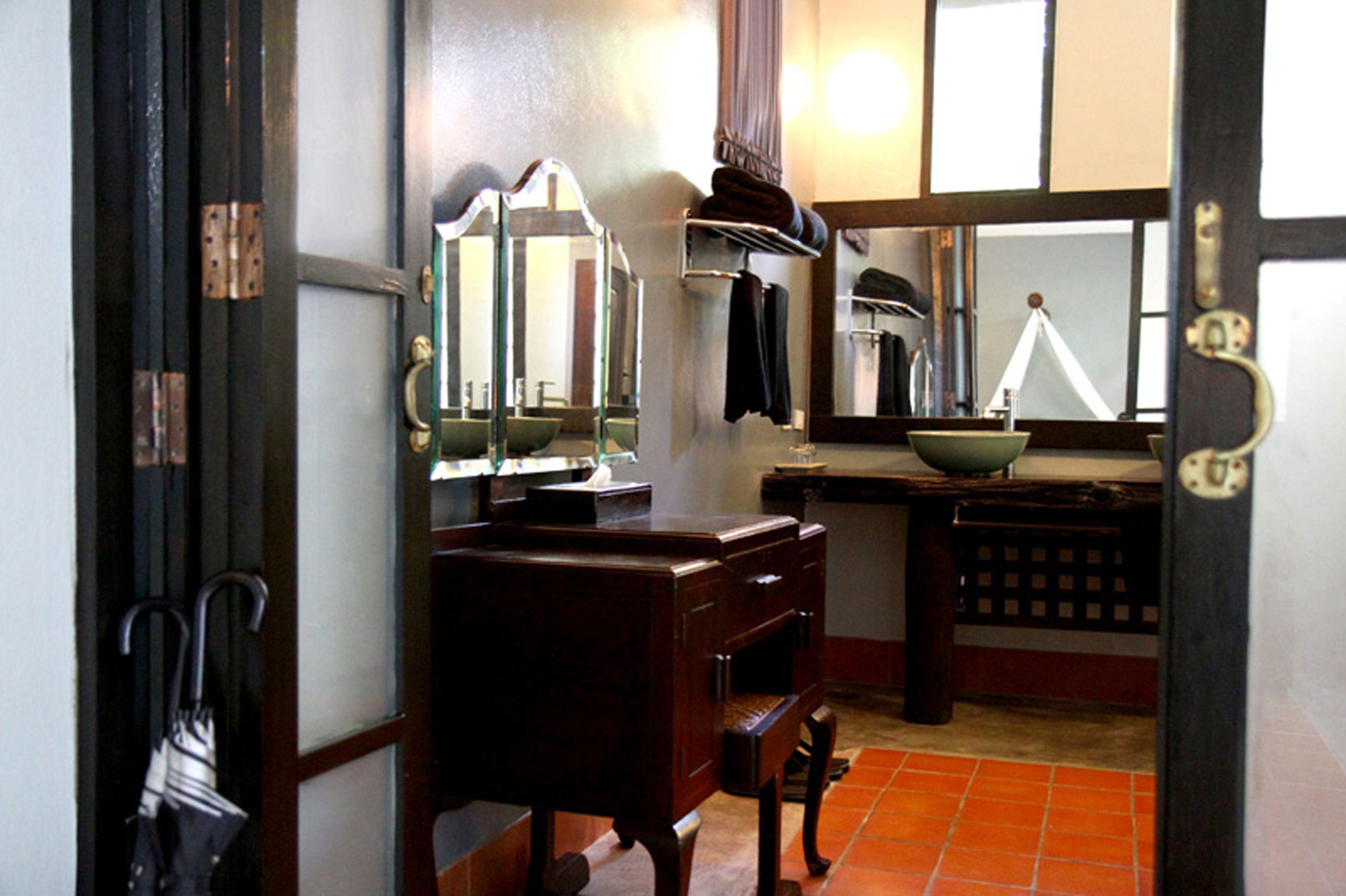 free toiletries, bathrobes, slippers, towels