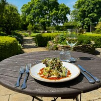 Breakfast, lunch and dinner served