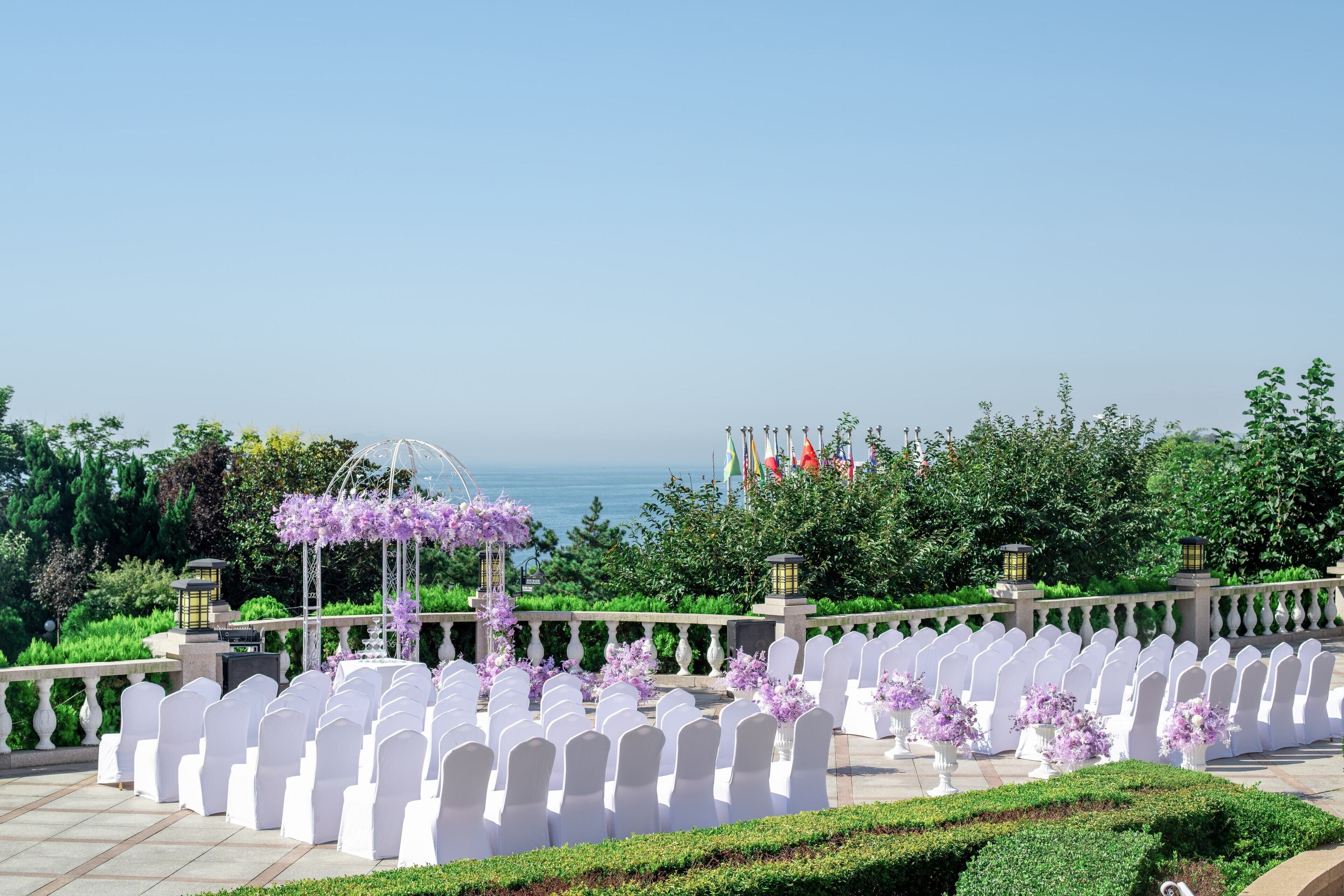 outdoor wedding area