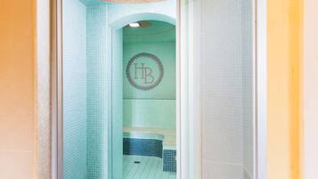 Banho turco/hammam, tratamentos corporais, salas de massagem/tratamento