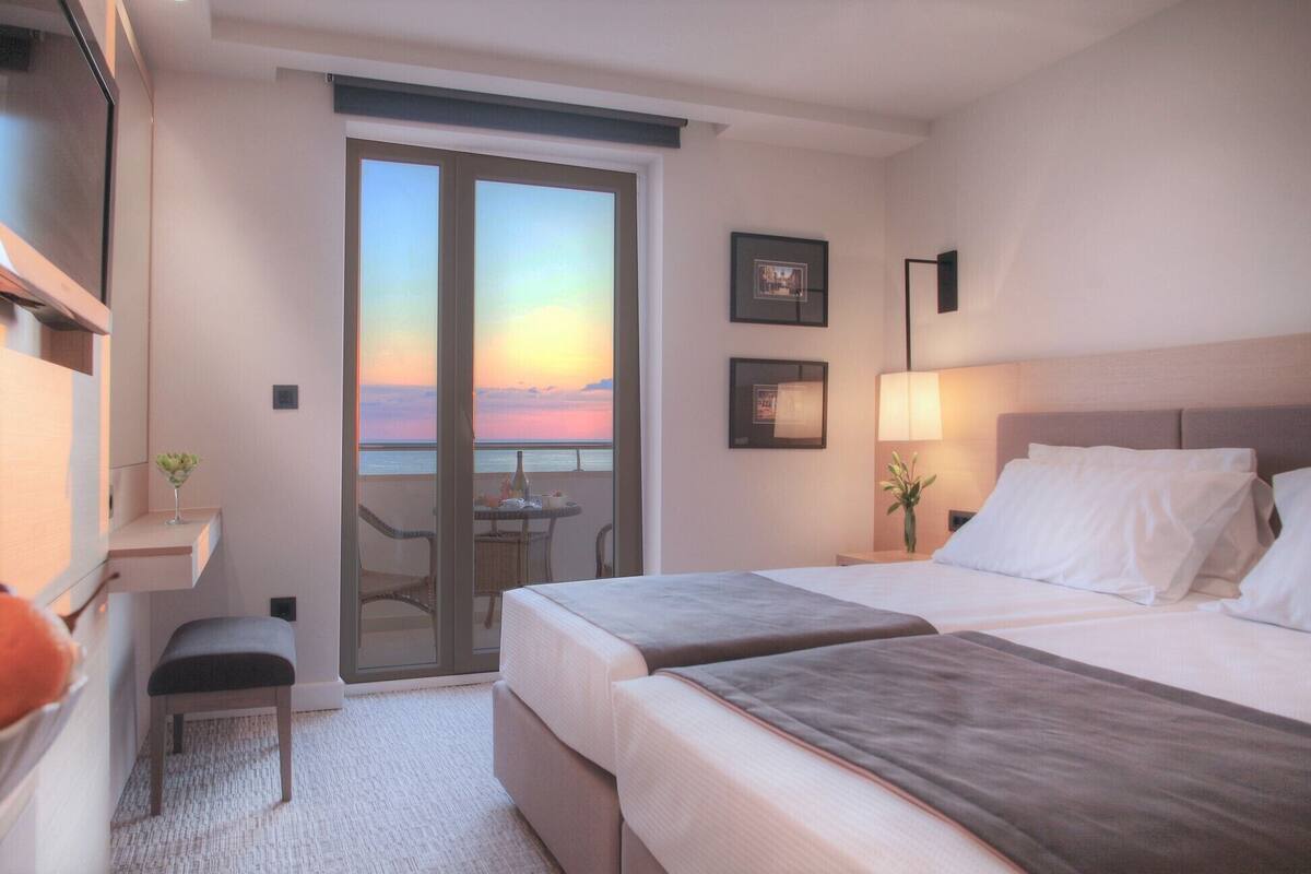 Panoramic Double or Twin Room, Balcony, Sea View | Hypo-allergenic bedding, minibar, in-room safe, desk