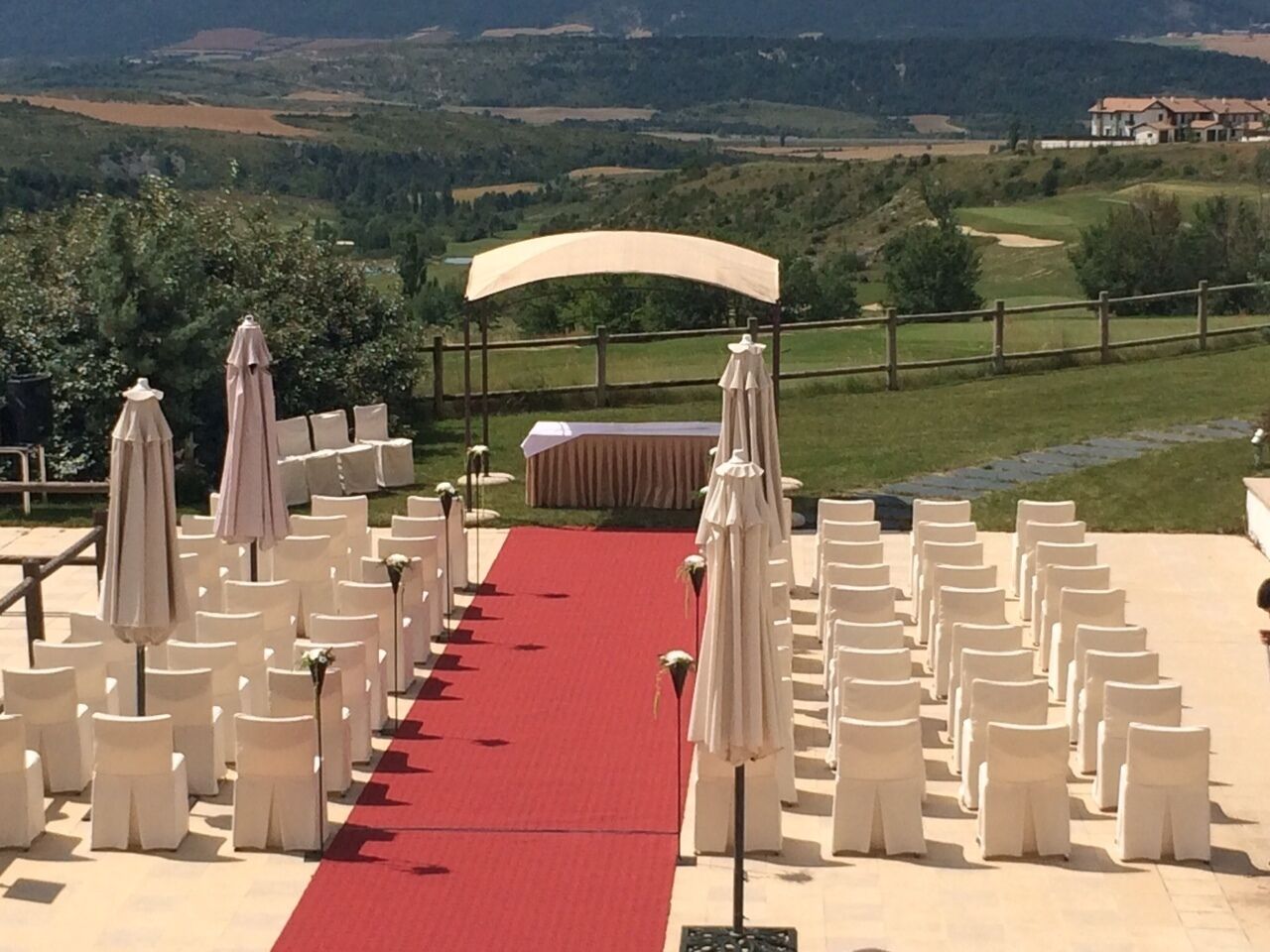 outdoor wedding area