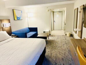 In-room safe, desk, laptop workspace, iron/ironing board