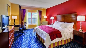 Luxe beddengoed, pillowtop-bedden, een kluis op de kamer, een bureau