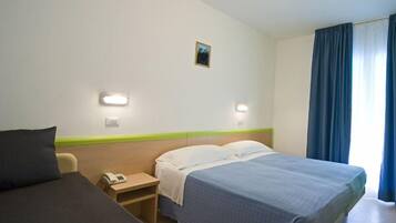 Desk, free WiFi, bed sheets