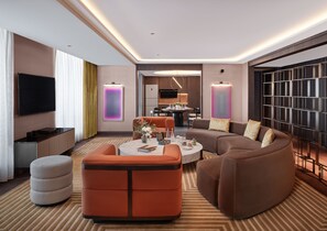 Suite Deluxe, 2 habitaciones | Ropa de cama de alta calidad y minibar 