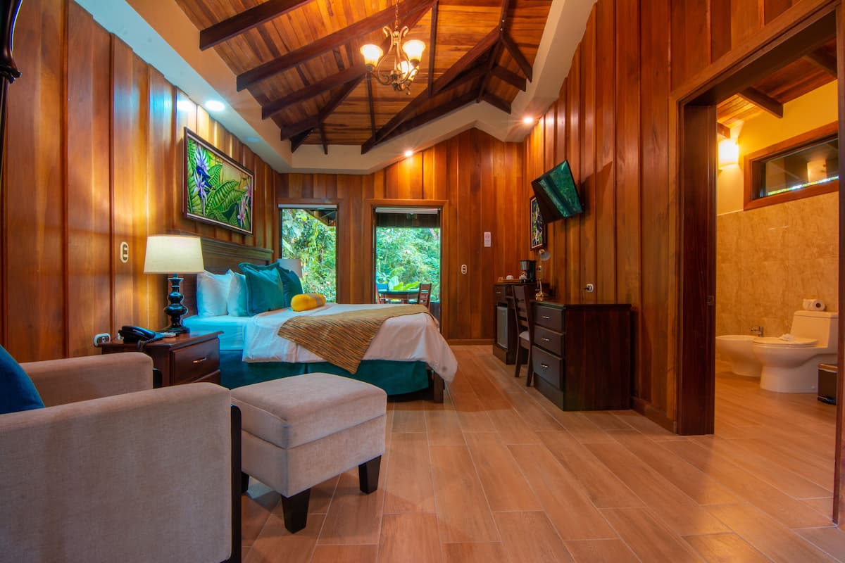 deluxe bungalow, bathtub | 1 bedroom, down duvets, pillow-top beds, minibar