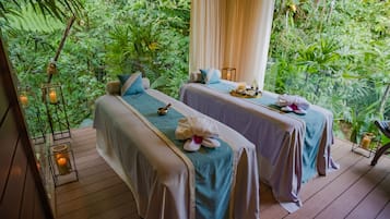 Aromaterapi, massage med varma stenar, djupmassage och klassisk massage
