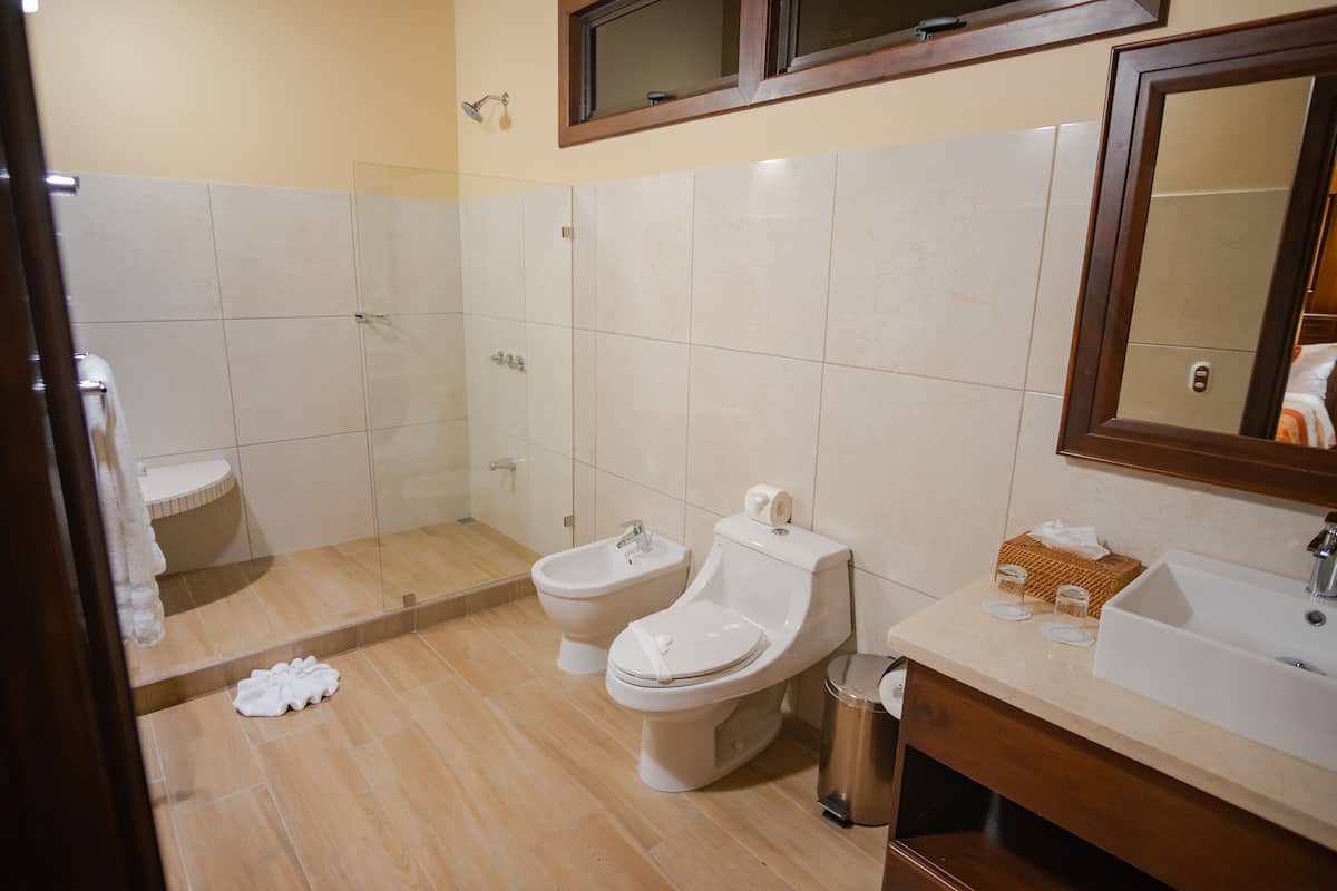deluxe bungalow, bathtub | bathroom | shower, free toiletries, hair dryer, bidet
