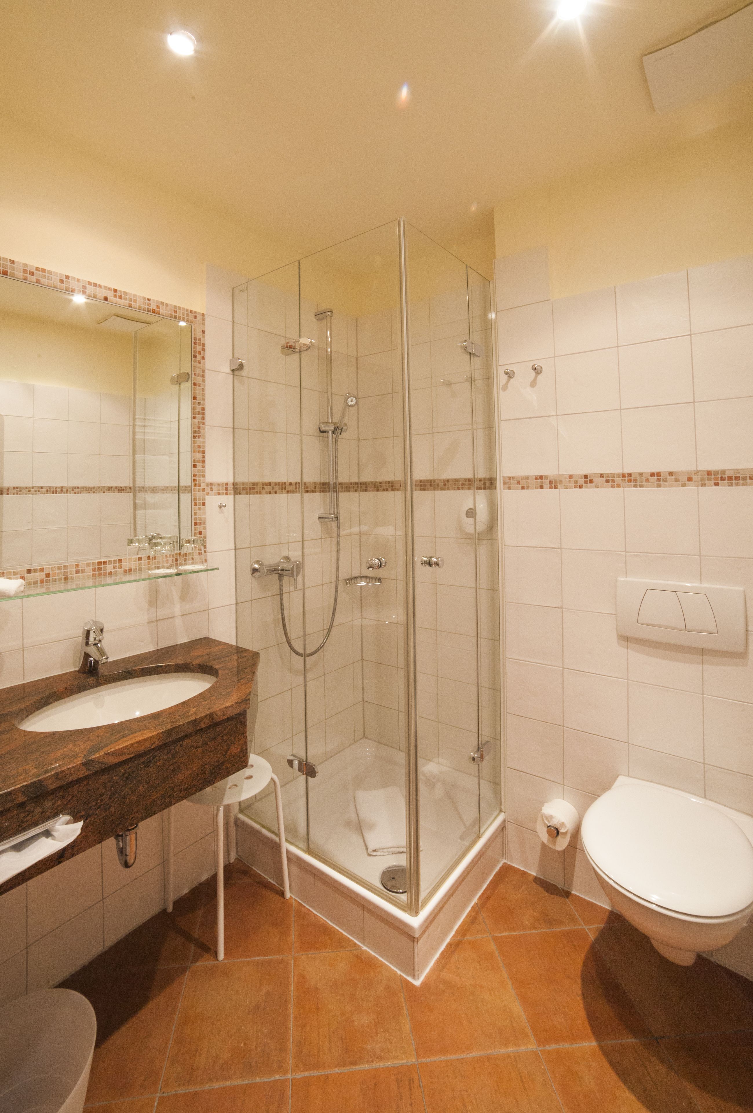 double room single use | bathroom | free toiletries, hair dryer, towels