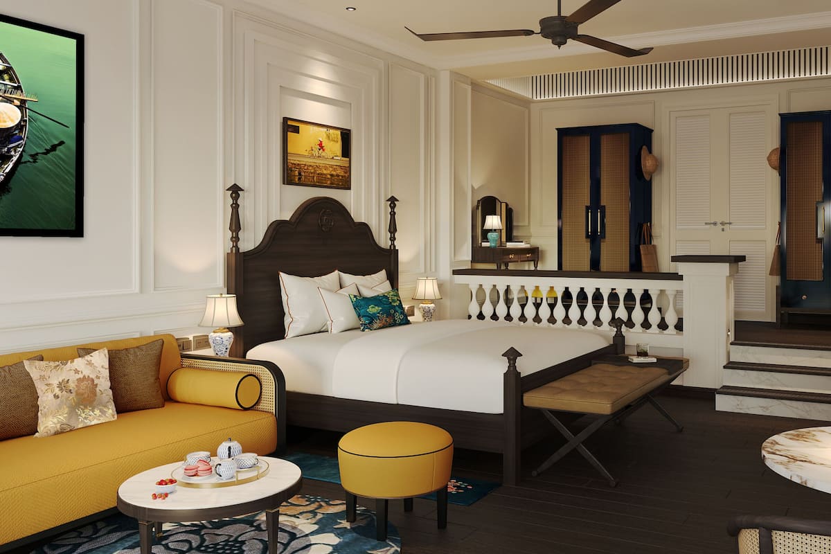 Thu Bon River Suite | 1 bedroom, minibar, in-room safe, individually decorated