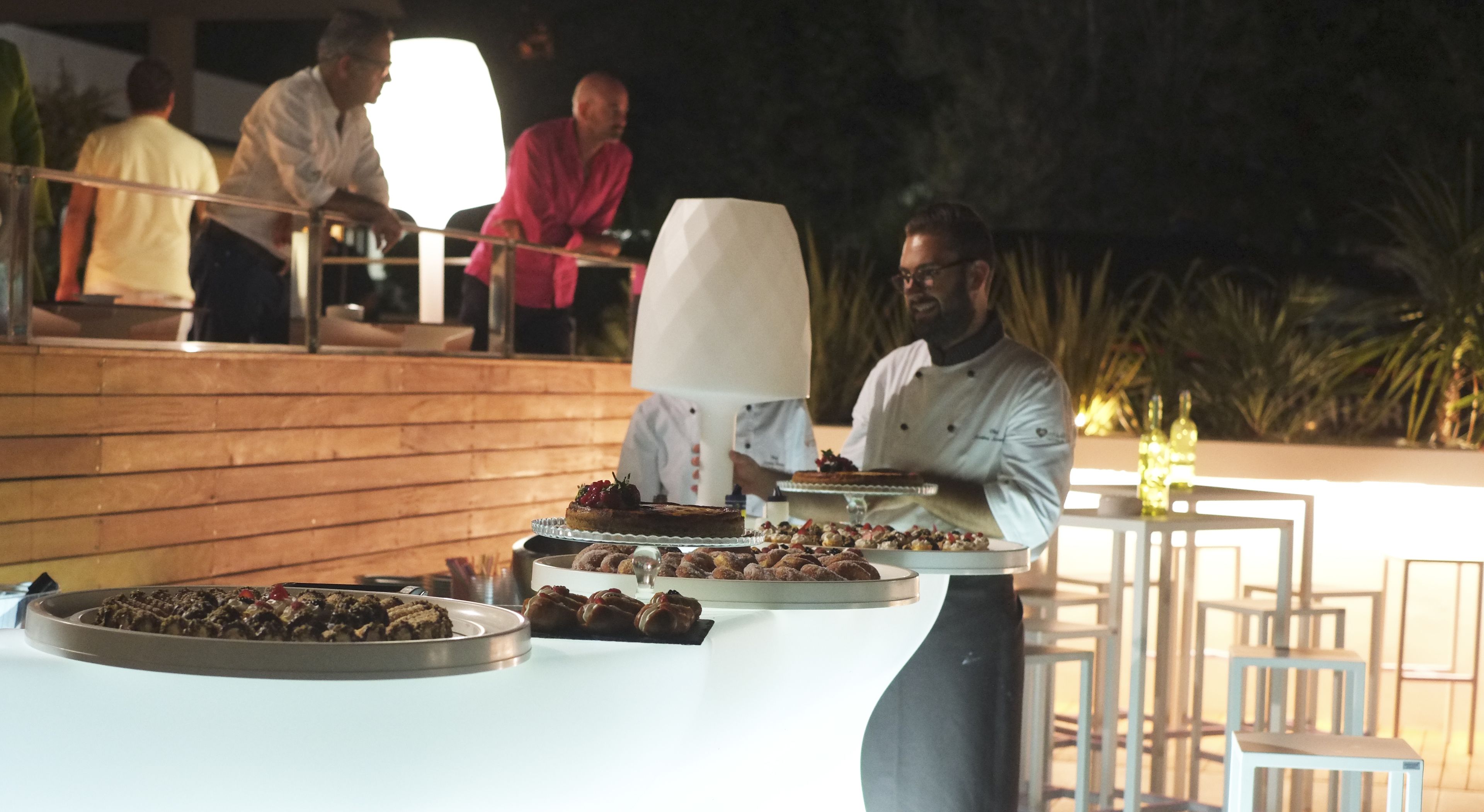 outdoor banquet area