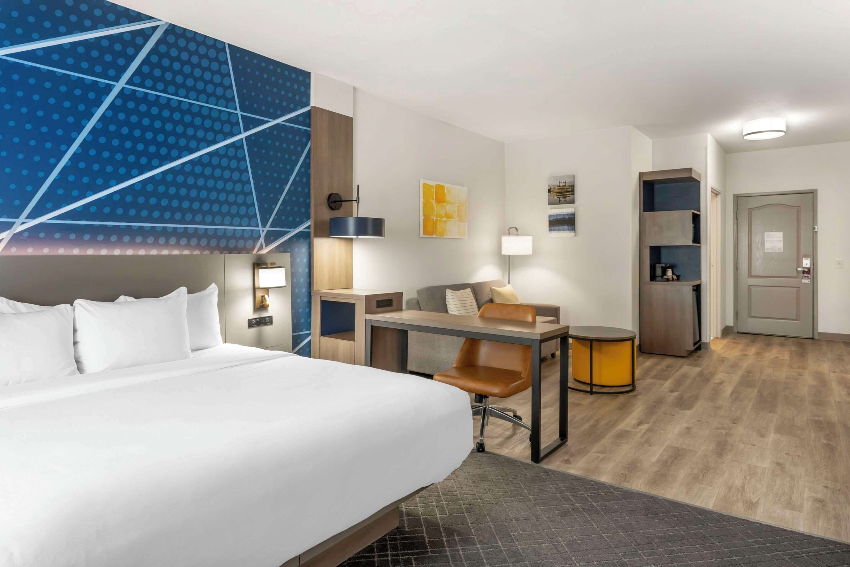 suite | pillow-top beds, desk, blackout curtains, iron/ironing board