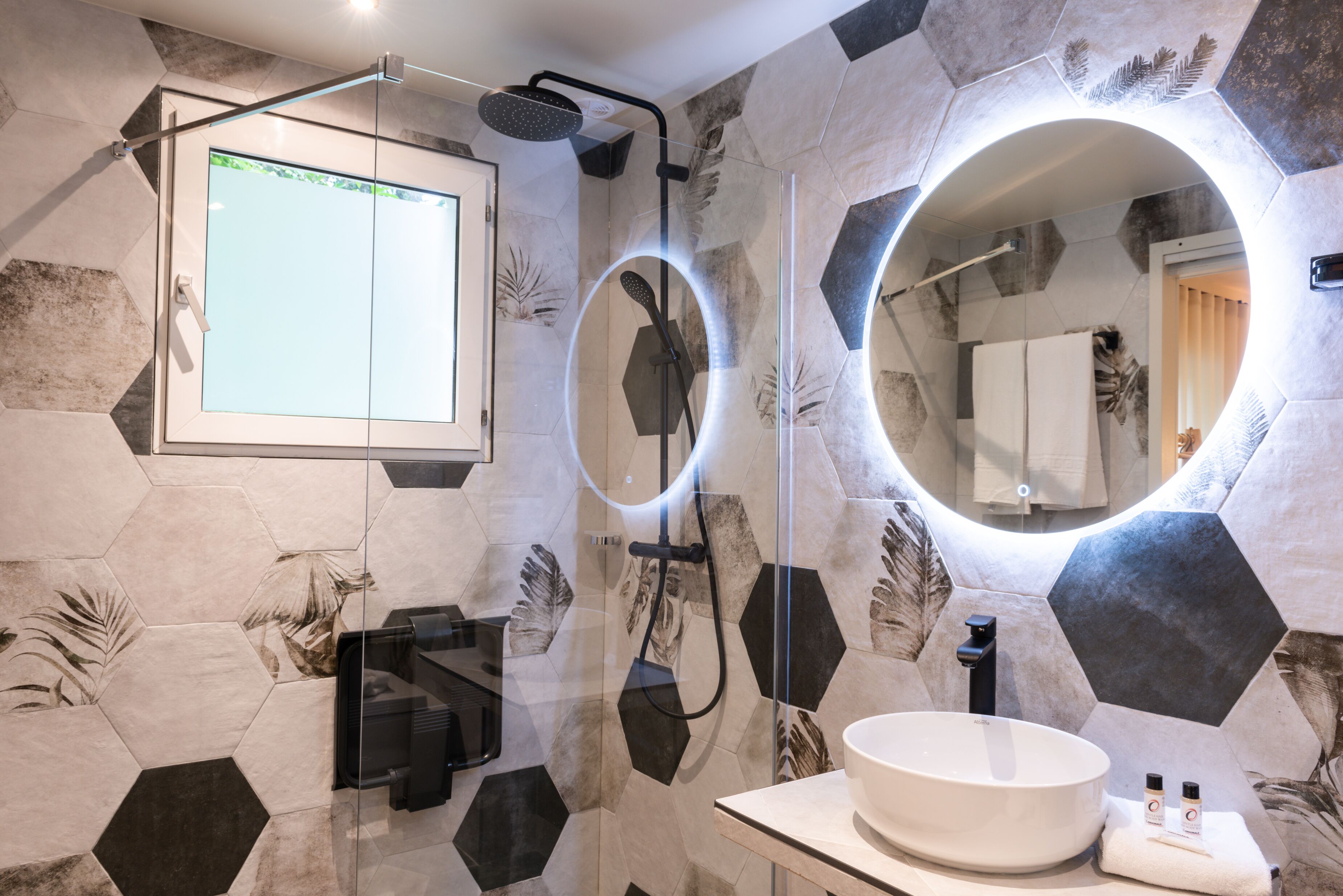 free toiletries, hair dryer, towels, soap