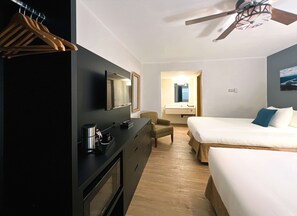 Room, 2 Double Beds (Annex) | Premium bedding, desk, laptop workspace, blackout drapes