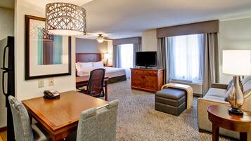Premium bedding, down comforters, pillowtop beds, in-room safe