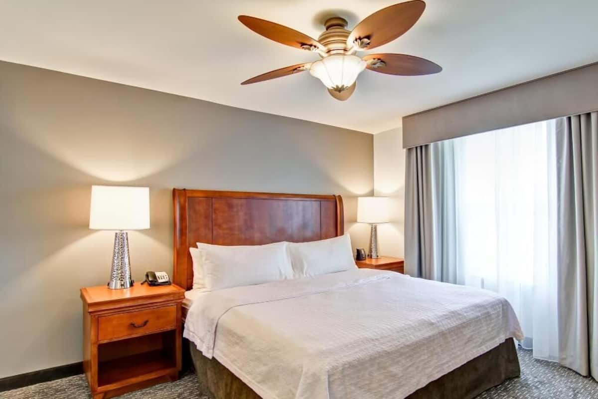 Premium bedding, down comforters, pillowtop beds, in-room safe