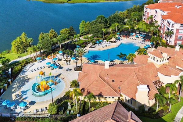 2 outdoor pools, pool umbrellas, pool loungers