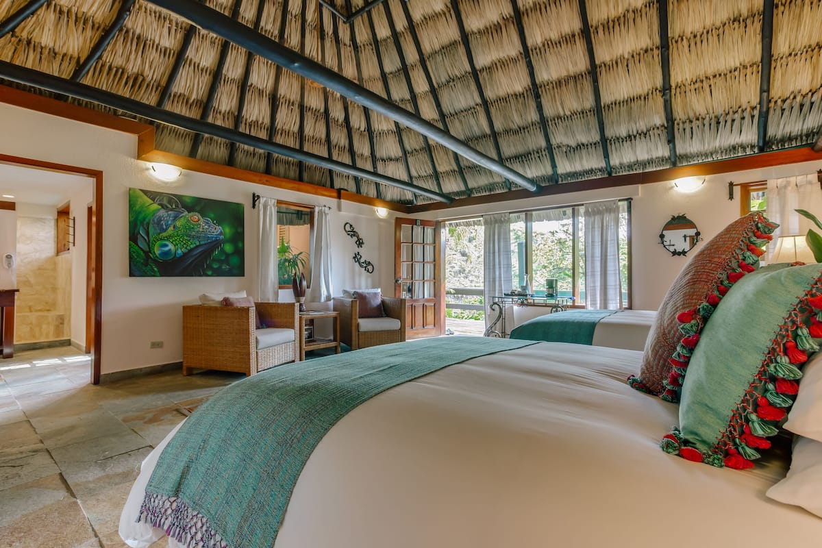 Rainforest Cottage Double Room | In-room safe, desk, blackout drapes, iron/ironing board (on request)