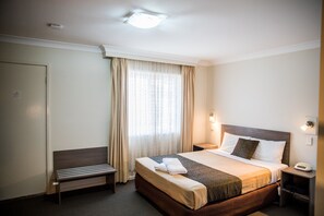 1 bedroom, desk, laptop workspace, iron/ironing board