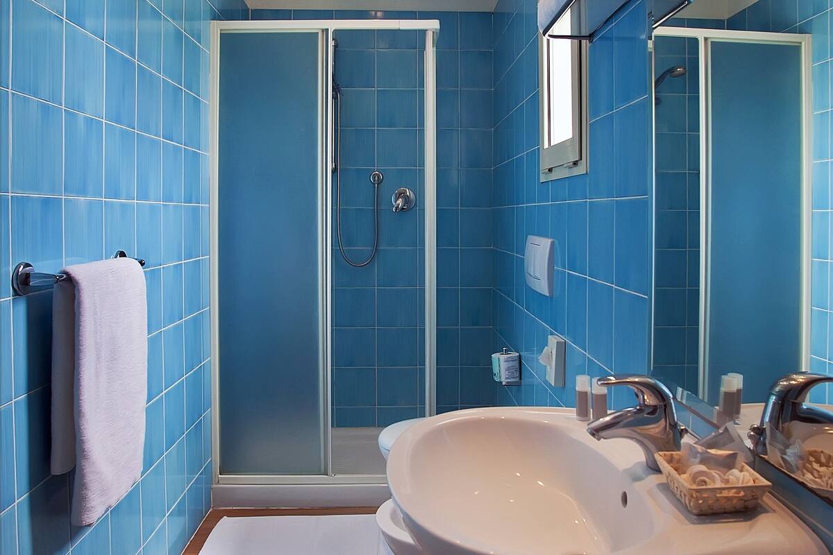 standard double room single use | bathroom | shower, free toiletries, hair dryer, bidet