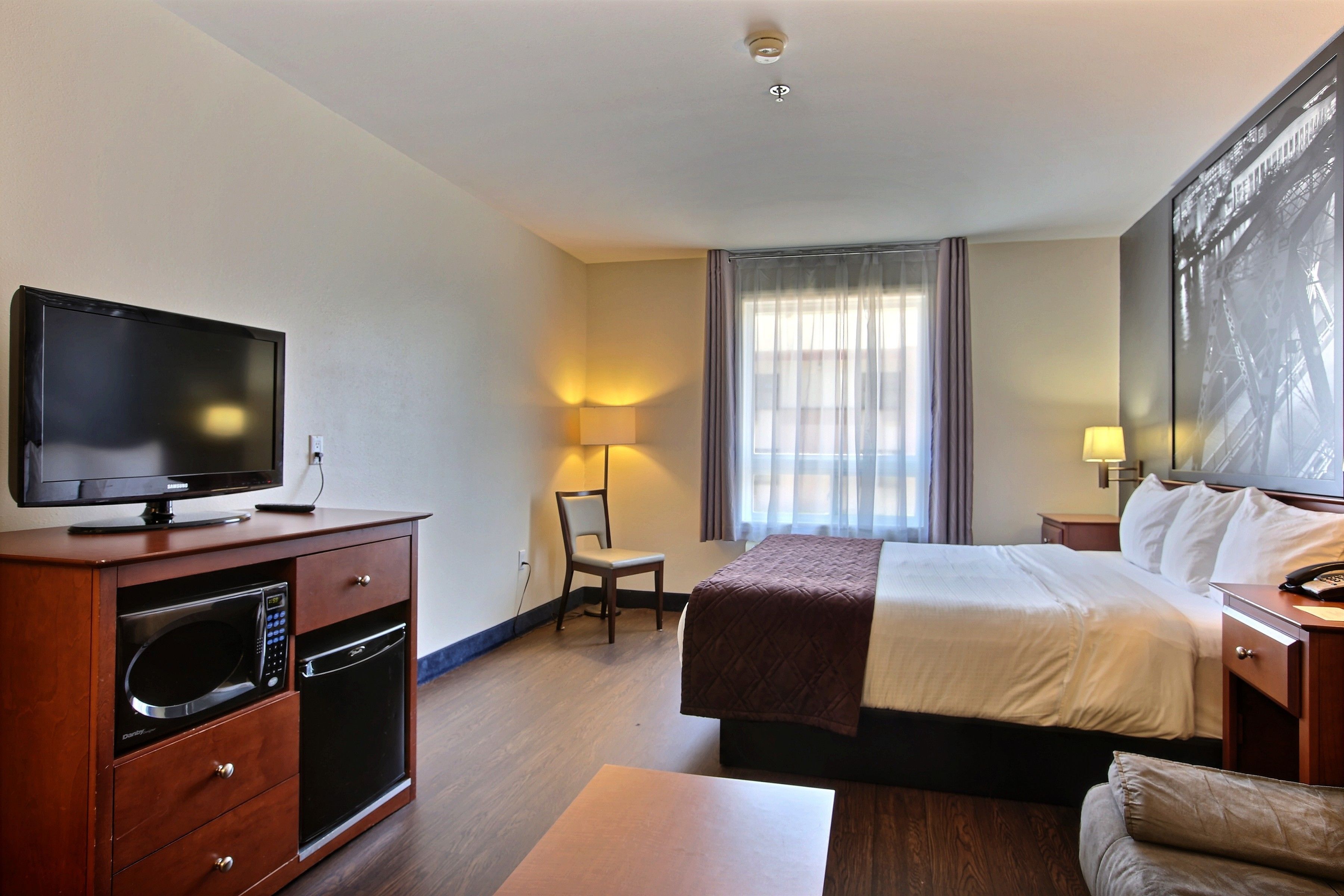 suite, 1 king bed with sofa bed, non smoking, jetted tub | desk, blackout curtains, iron/ironing board, free wifi