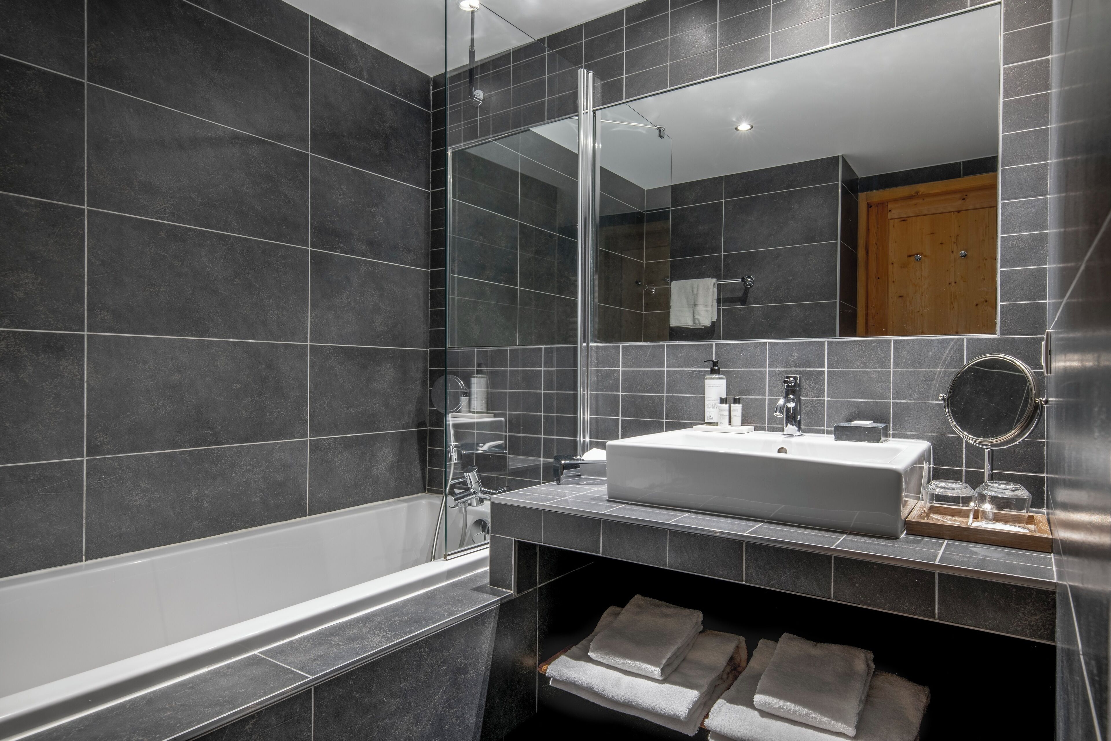 free toiletries, hair dryer, bathrobes, slippers